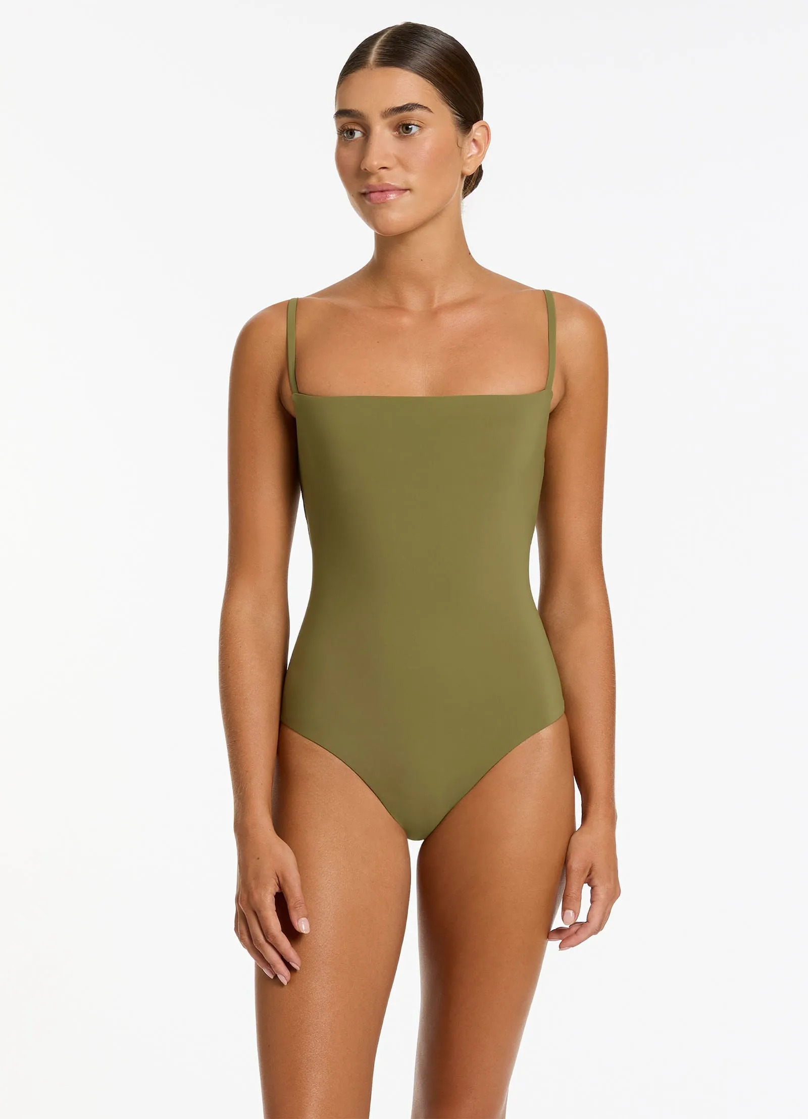 Jetset Minimal Tank One Piece - Moss Poolside Pack