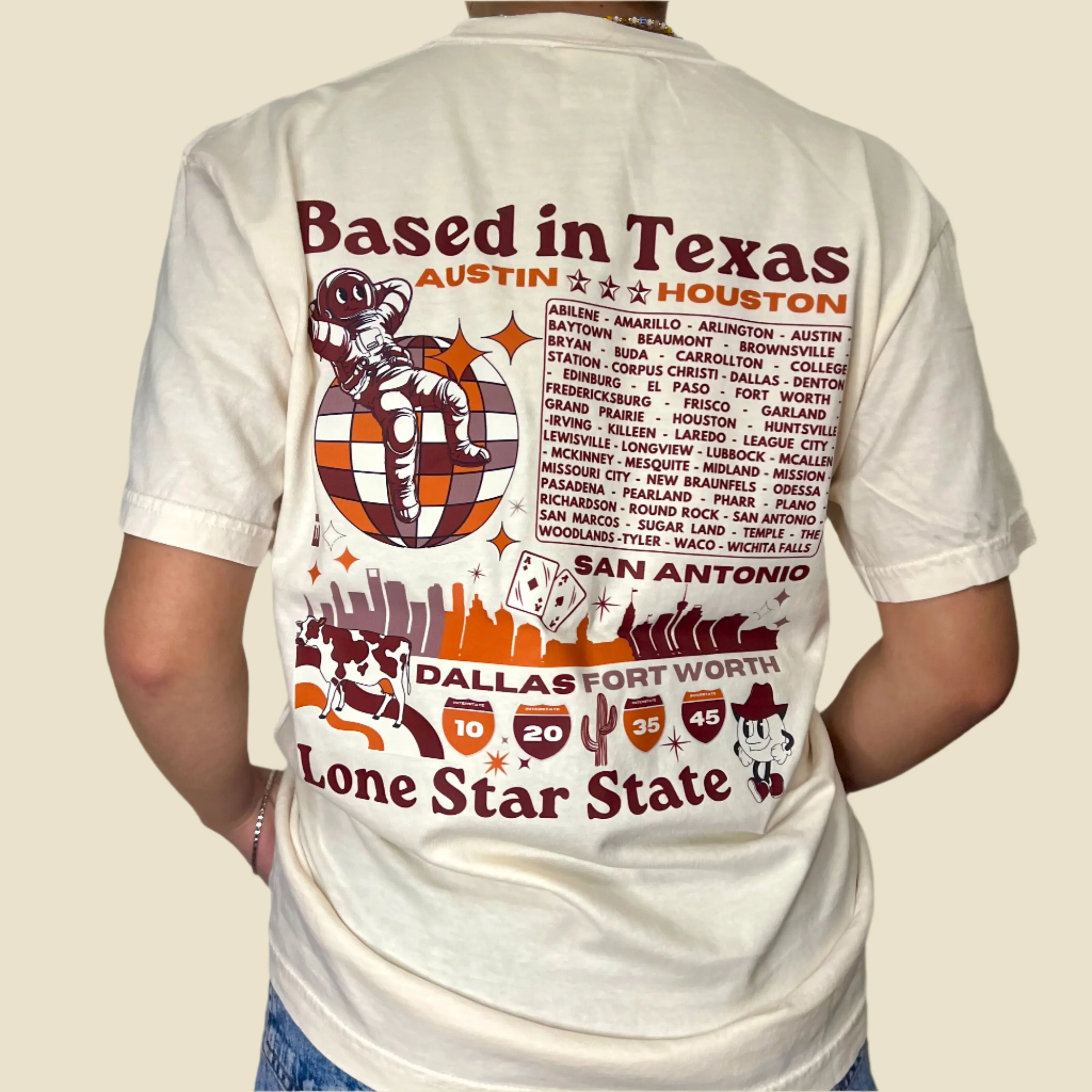 Based in Texas T-Shirt Easygoing Wear Camping practicality