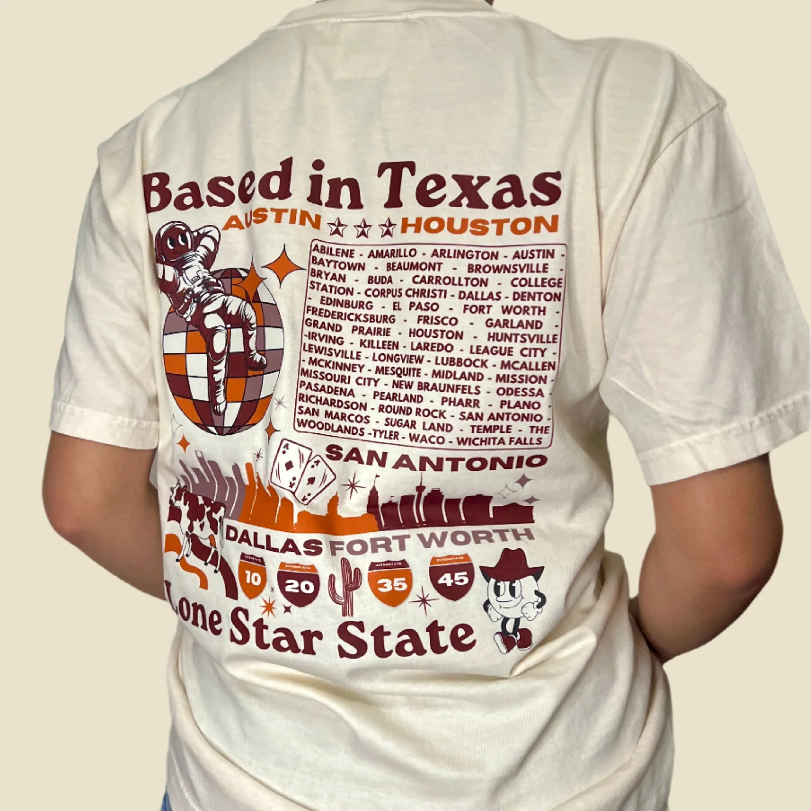 Based in Texas T-Shirt oversized but not shapeless