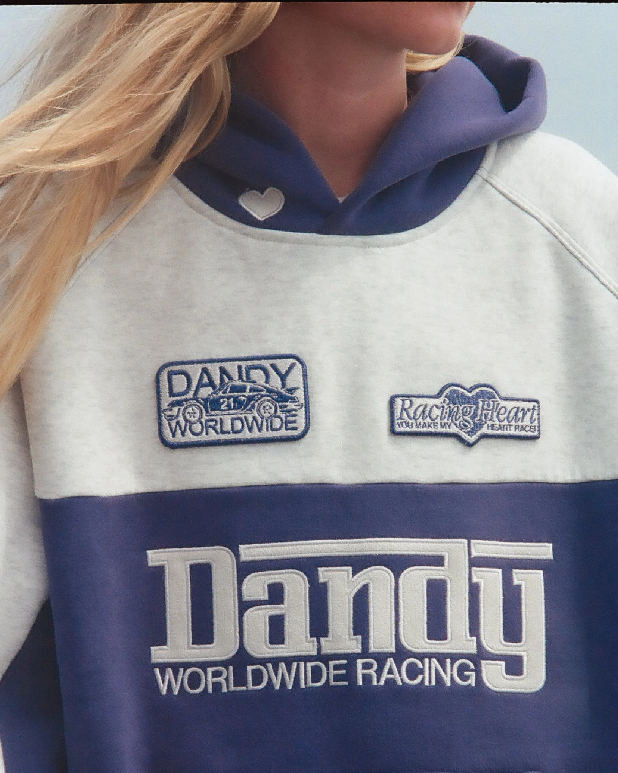 product recommendation "Racing Heart" Oversized Lux Hoodie in Blue