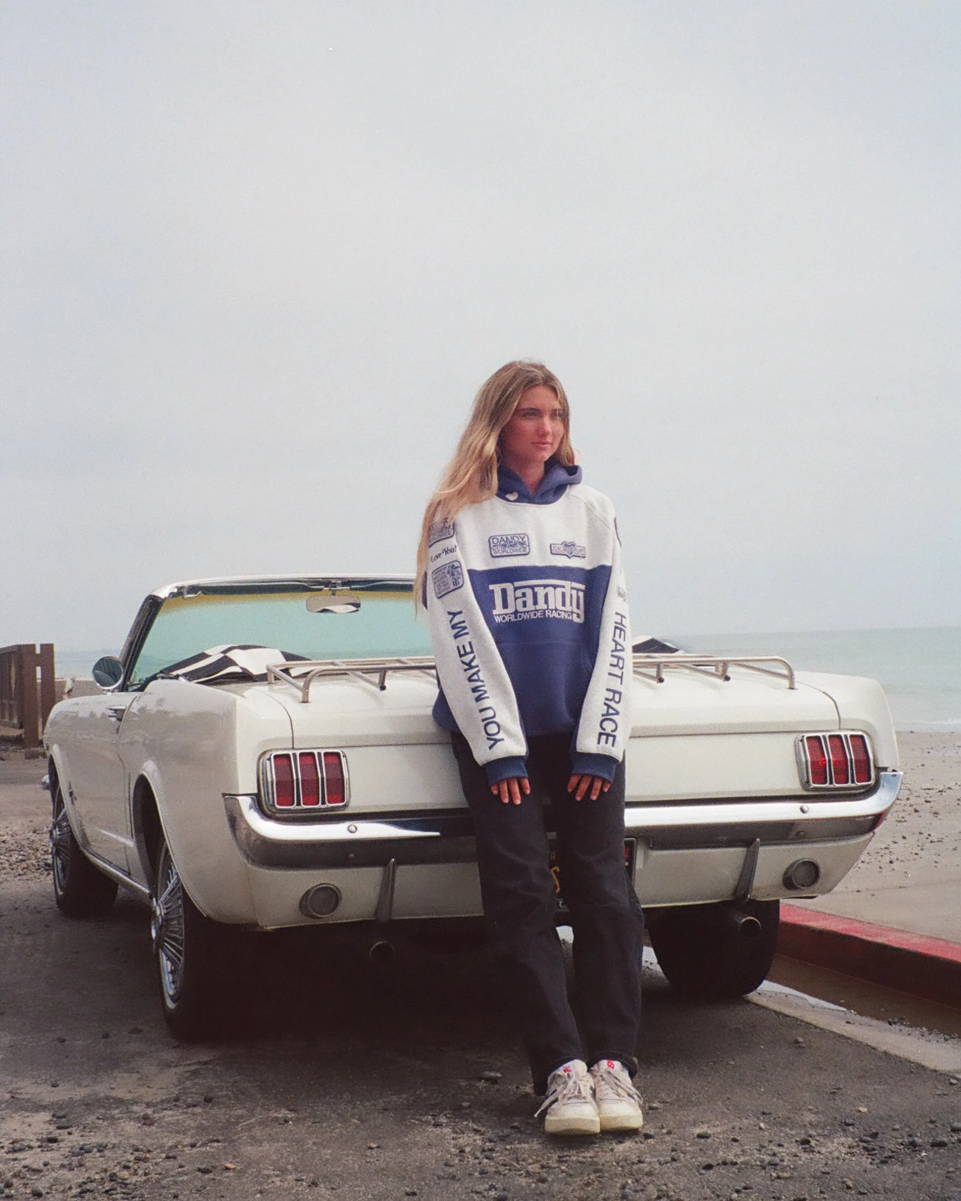 Comfy Hoodie "Racing Heart" Oversized Lux Hoodie in Blue