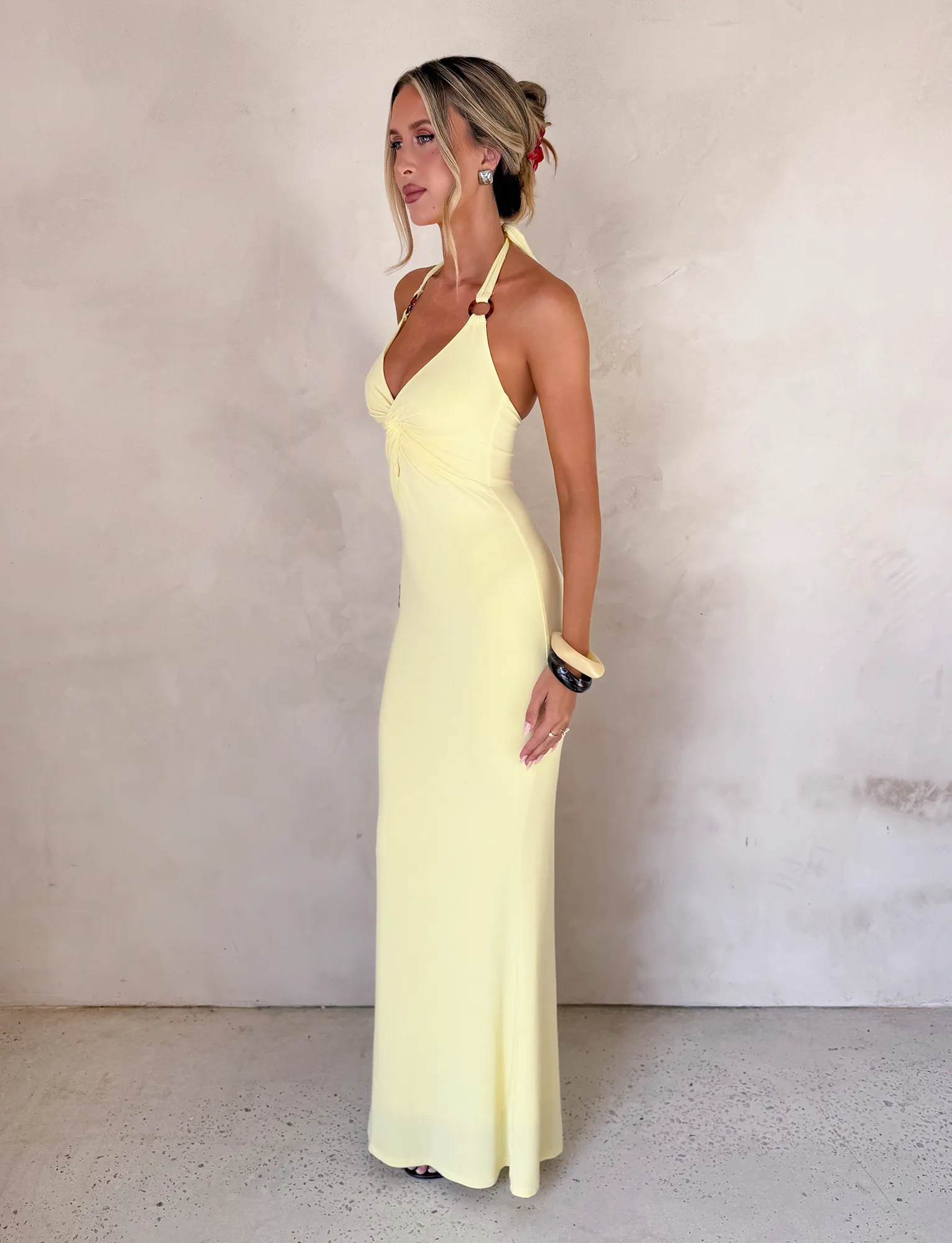Light Comfort Sheer Light ZENEVA MAXI DRESS - LEMON