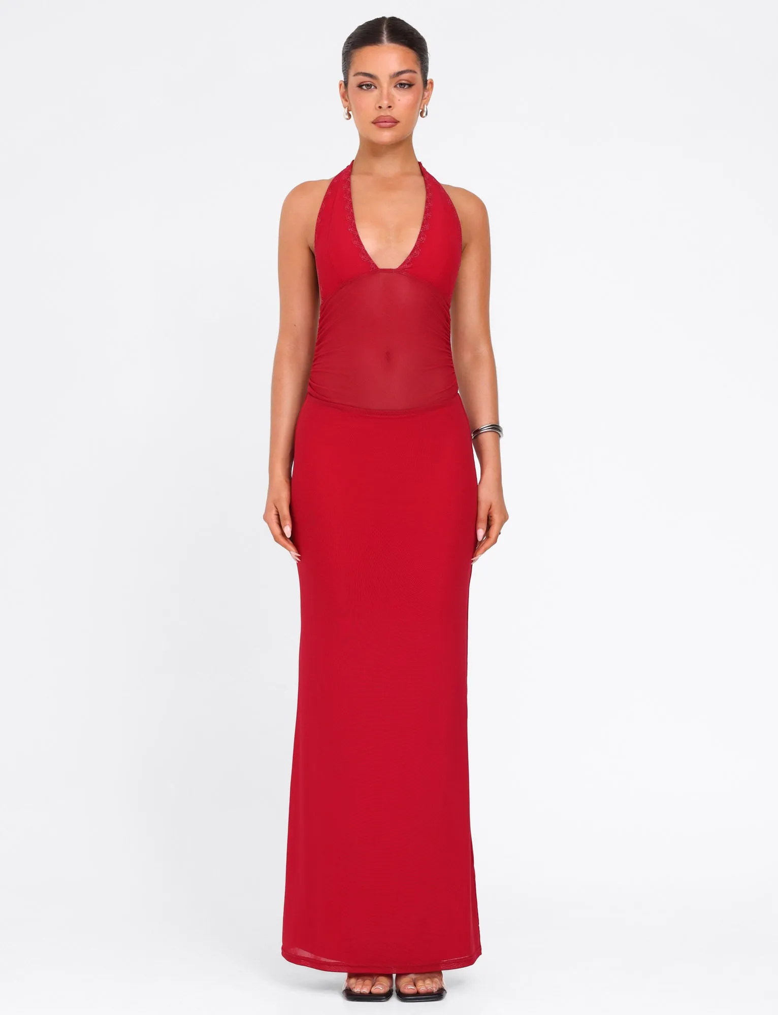 Layer Base Brunch Tone BRESILY MAXI DRESS - RED