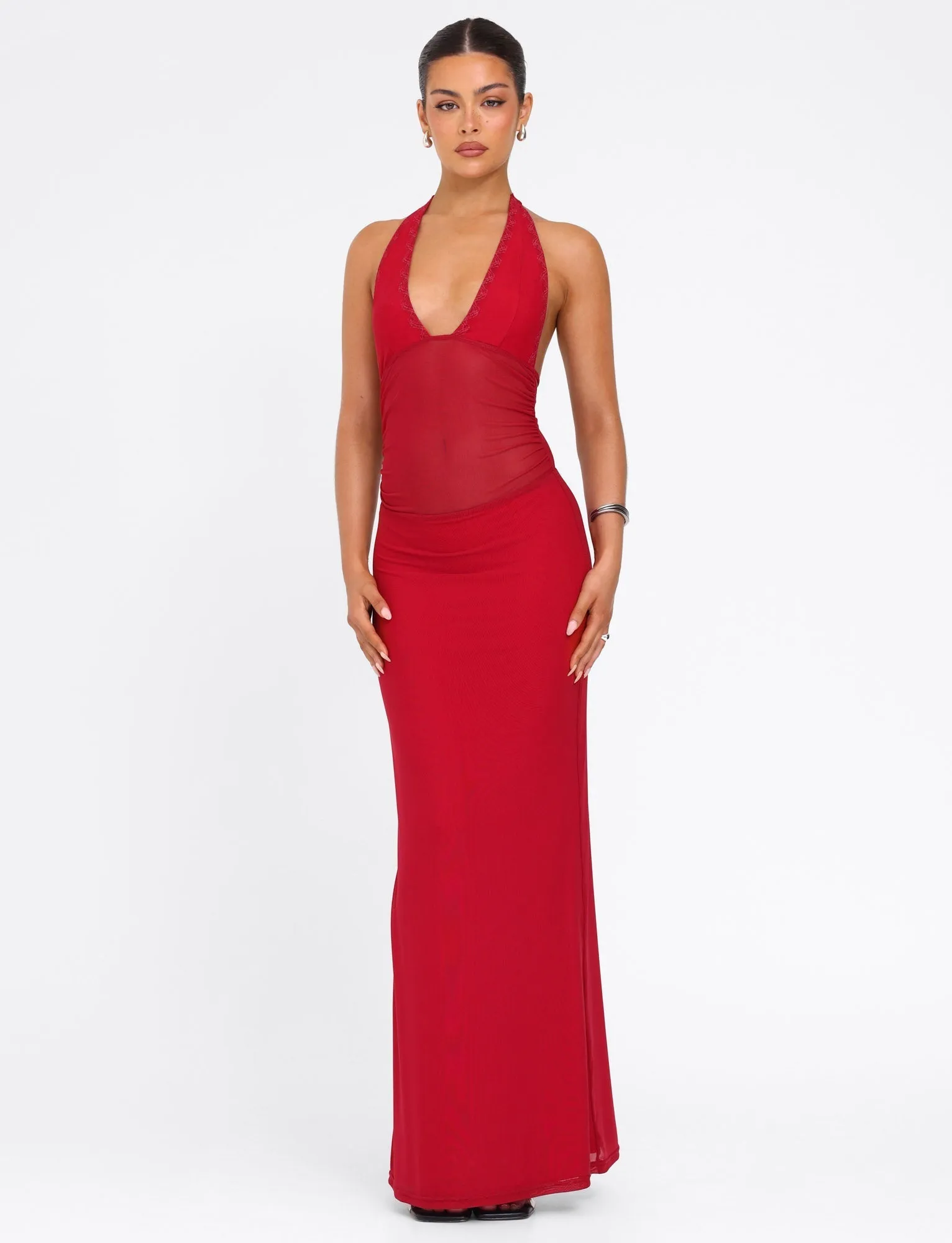 Minimalist Style BRESILY MAXI DRESS - RED