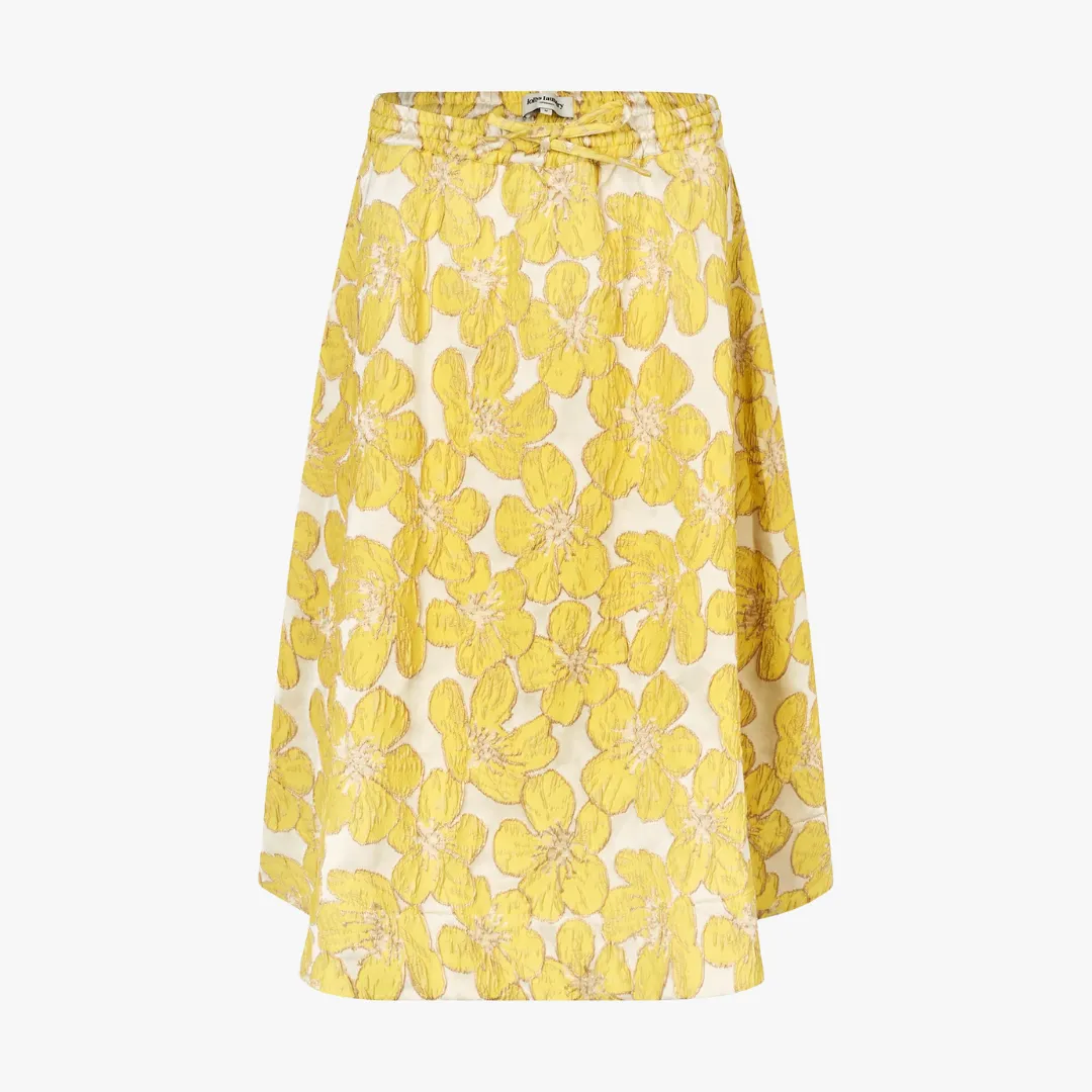 Halo Glow BristolLL Midi Skirt (Light Yellow)