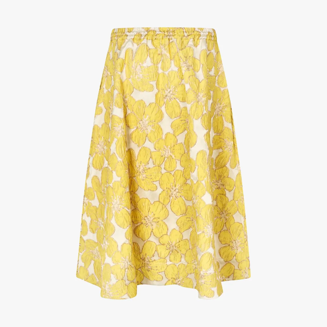 Cozy Layers BristolLL Midi Skirt (Light Yellow)