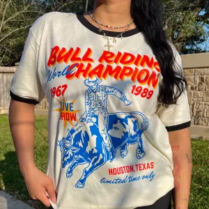 Bull Riding World Champion Ringer Tee layerable