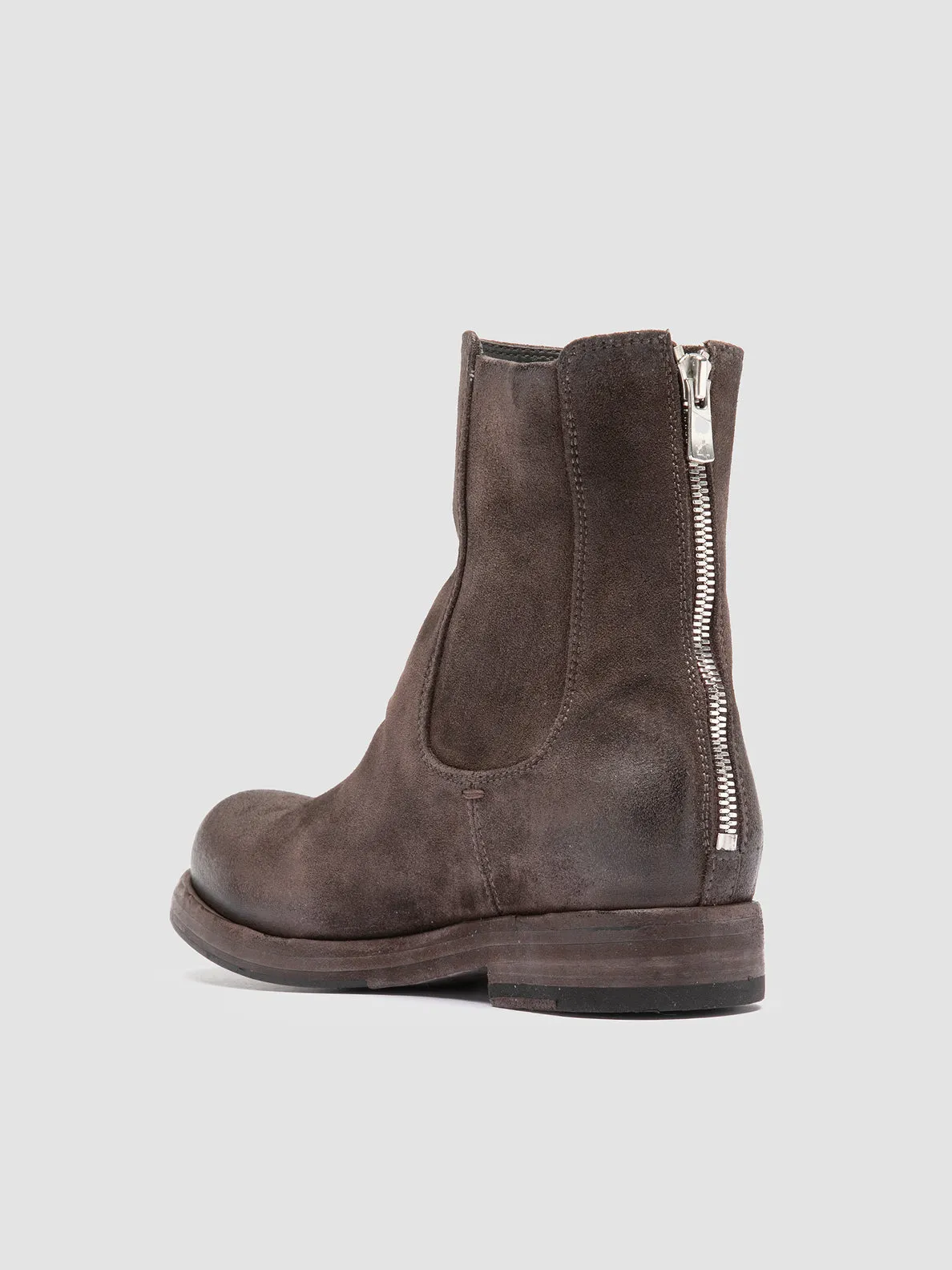 BULLA DD 304 - Taupe Suede Zipped Boots Crisp Finish