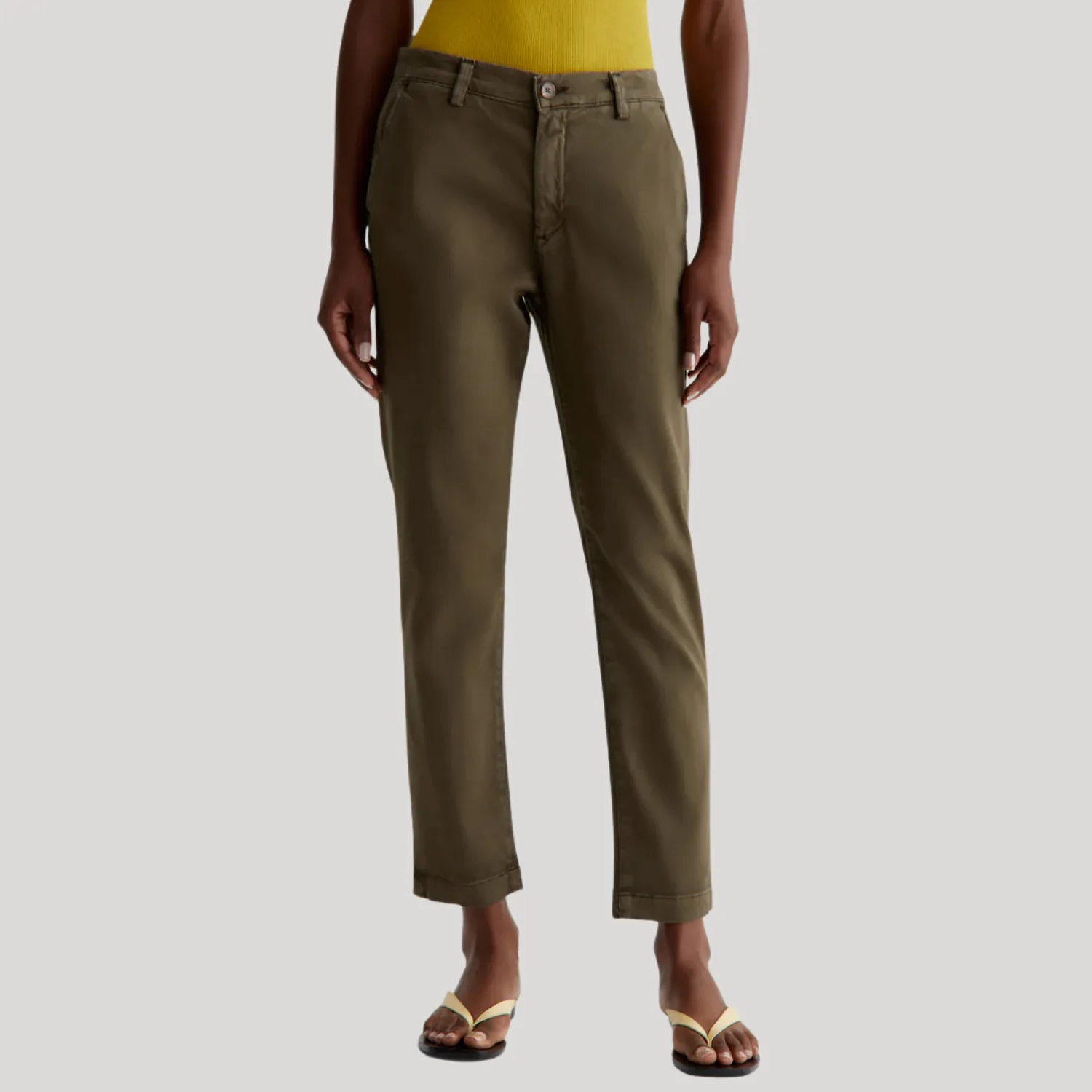 Caden Trouser (Sulfur Shady Moss) No Gap Waist Construction