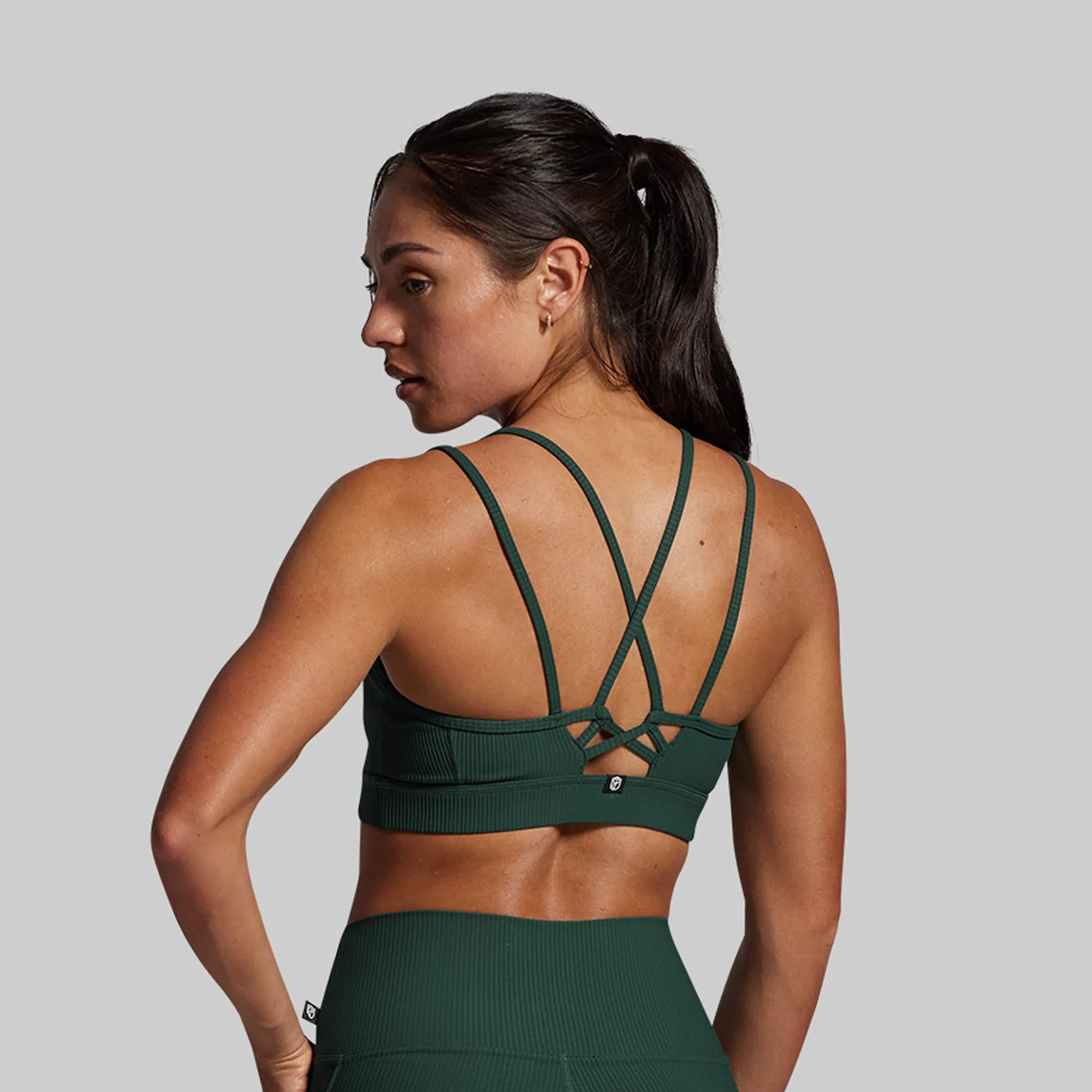 Lotus Sports Bra (Grove) Contrast Stitching