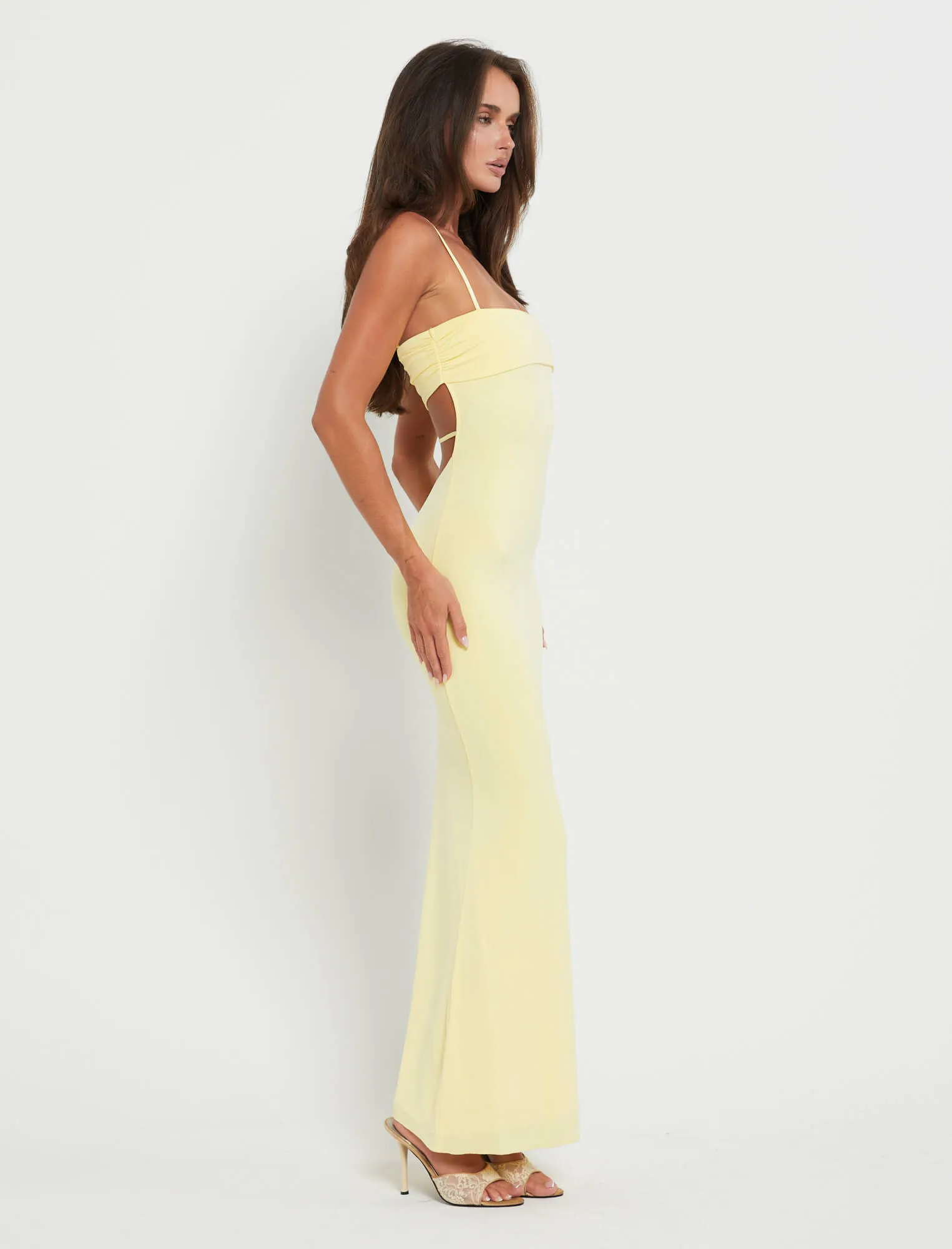 Romance Glow CARA DRESS - YELLOW : PASTEL CITRUS