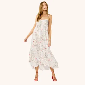 Carry Me There Maxi Dress (Natural   Lavender) Balanced Shape All Day Ready