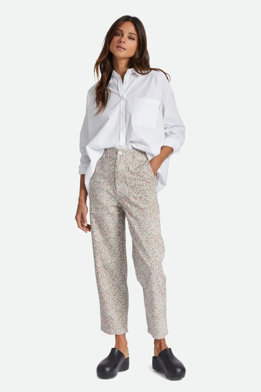 Vancouver Pant - White Floral Wool blend