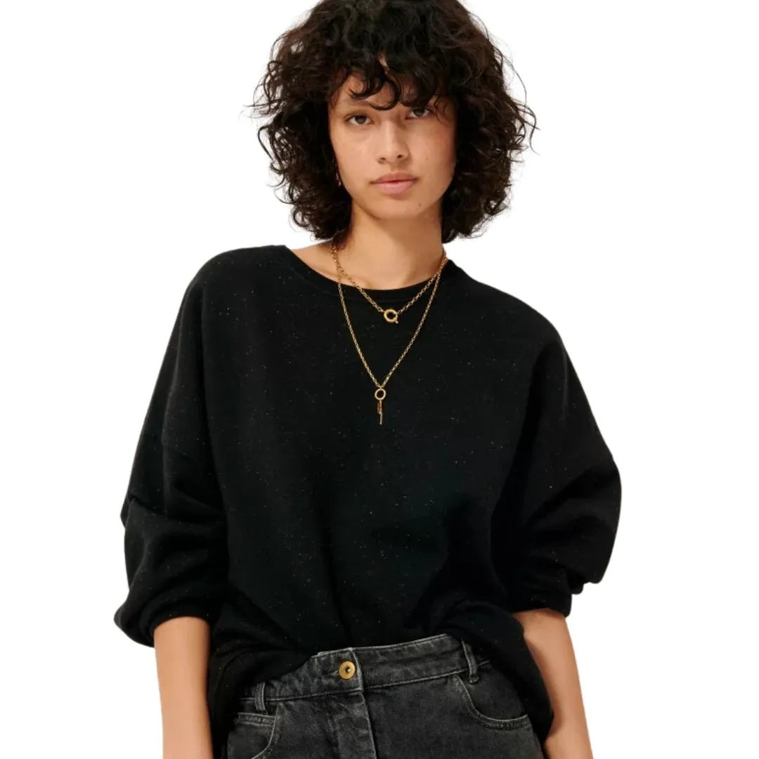 Layering Piece Smart Style Chebbi Oversized Sweatshirt (Black Granit)