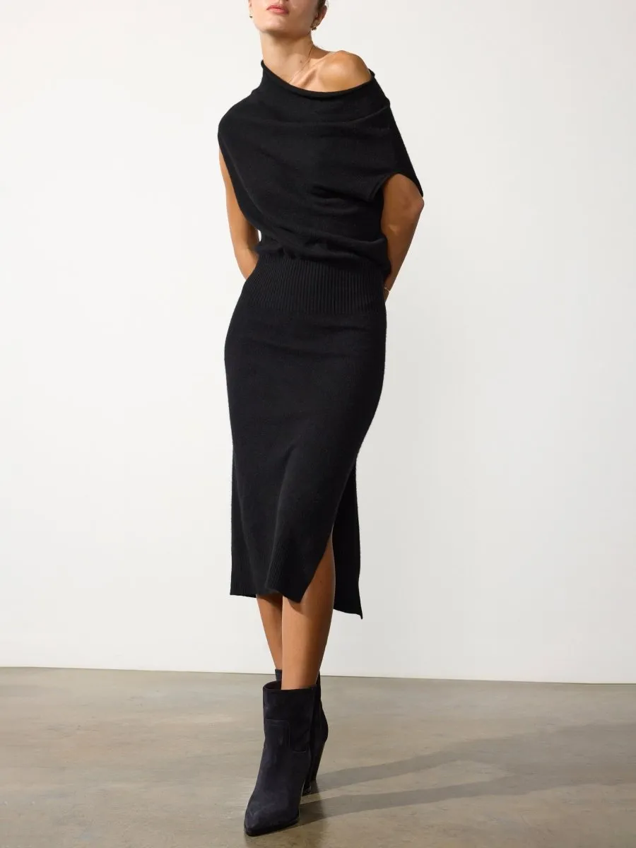 Elegant Vibe Organic-Fabric The Lori Sleeveless Cashmere Dress