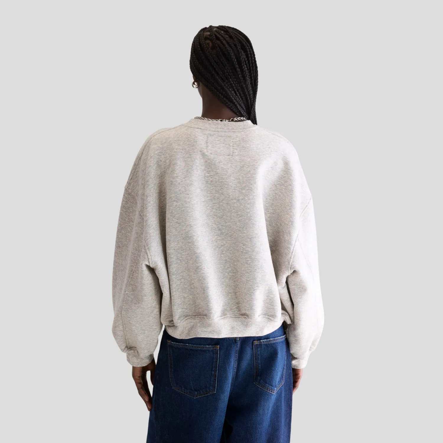 Chill Vibes Soft Touch Fabric Fancy Cropped Crewneck Sweatshirt (Combo A)