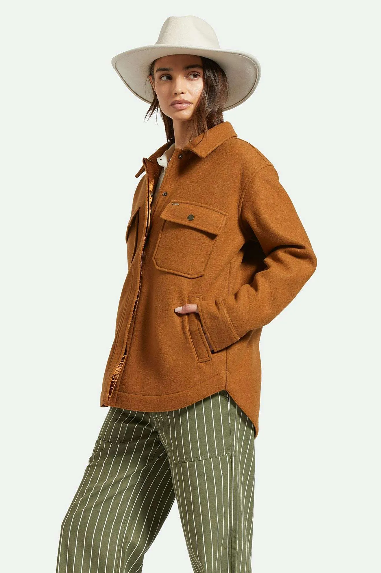 Morning Commute Gear Travel Light Fit Durham Shirt Jacket - Washed Copper