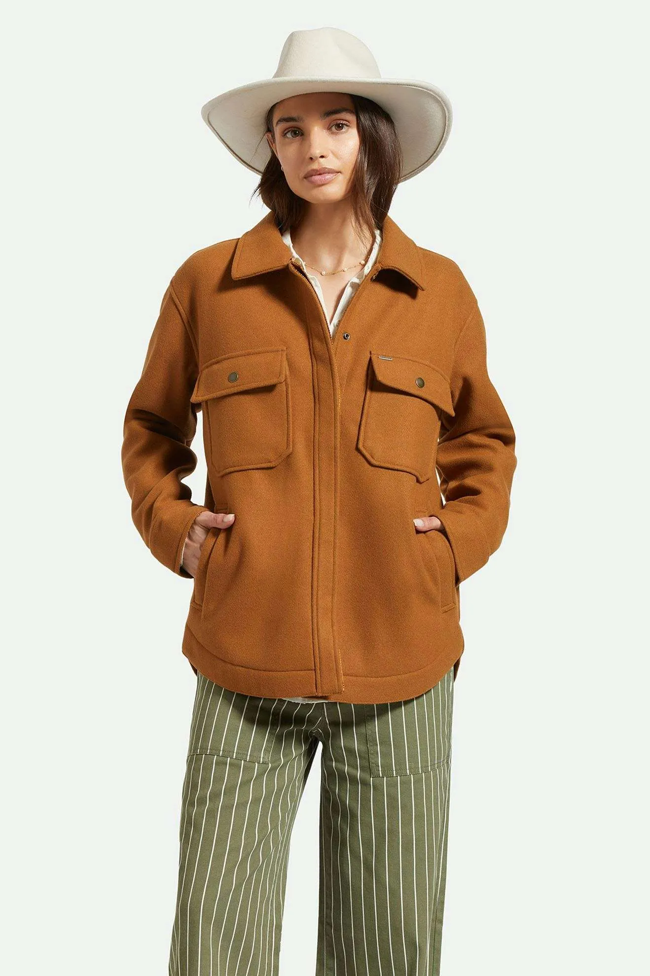 Durham Shirt Jacket - Washed Copper Lightweight Insulation Technology Neutral Tones