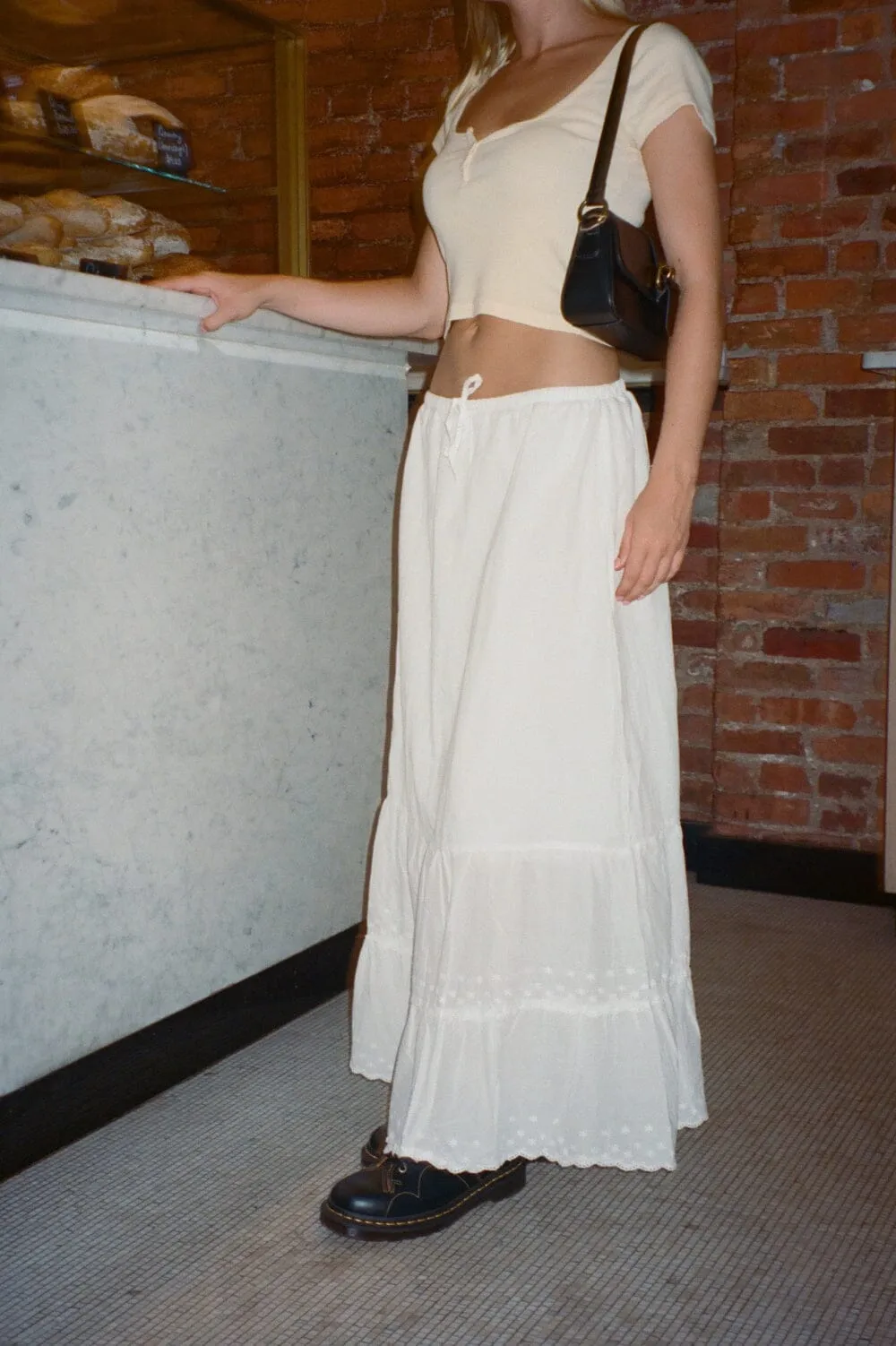 Artisanal Craft Olive Skirt