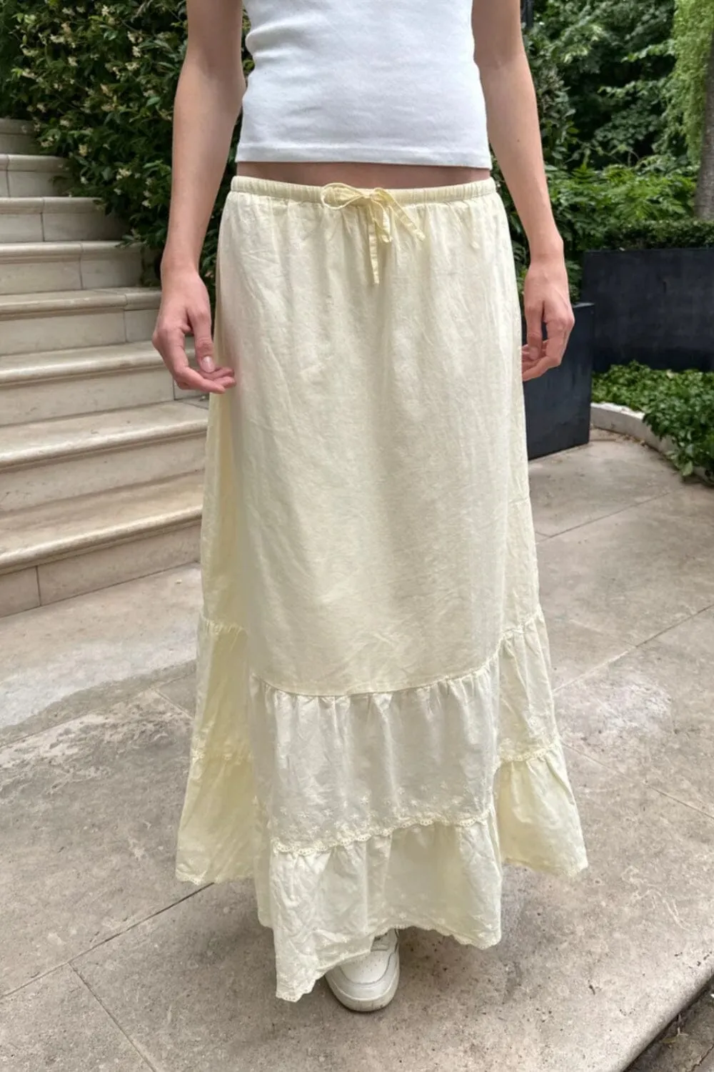 Wool blend Flexible Knit Olive Skirt