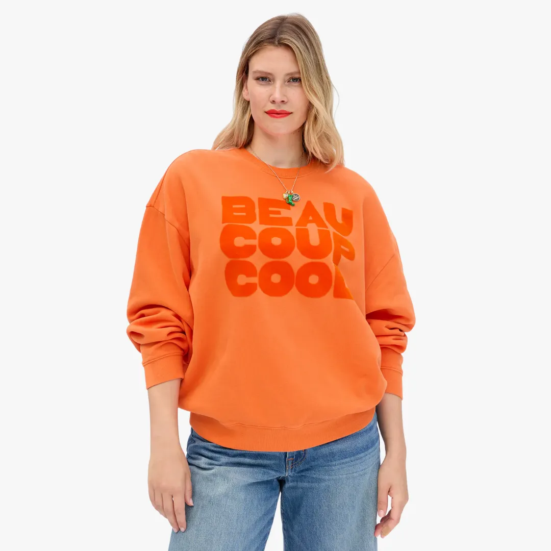 "Beaucoup Cool" Oversized Sweatshirt (Zucca) product personalized touch