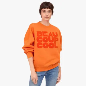 "Beaucoup Cool" Oversized Sweatshirt (Zucca) product birthday allure Floral Print