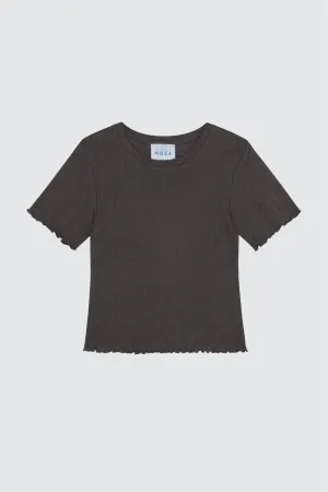 BABY1 CROPPED SS POINTELLE Chic Comfort Style Comfortable And Versatile