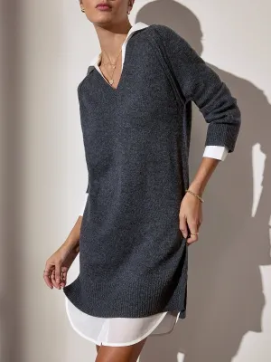 Layered Look The Looker Layered V-Neck Dress