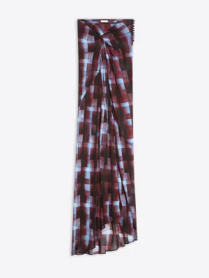 Elegant Texture Vibe Ready Long draped skirt