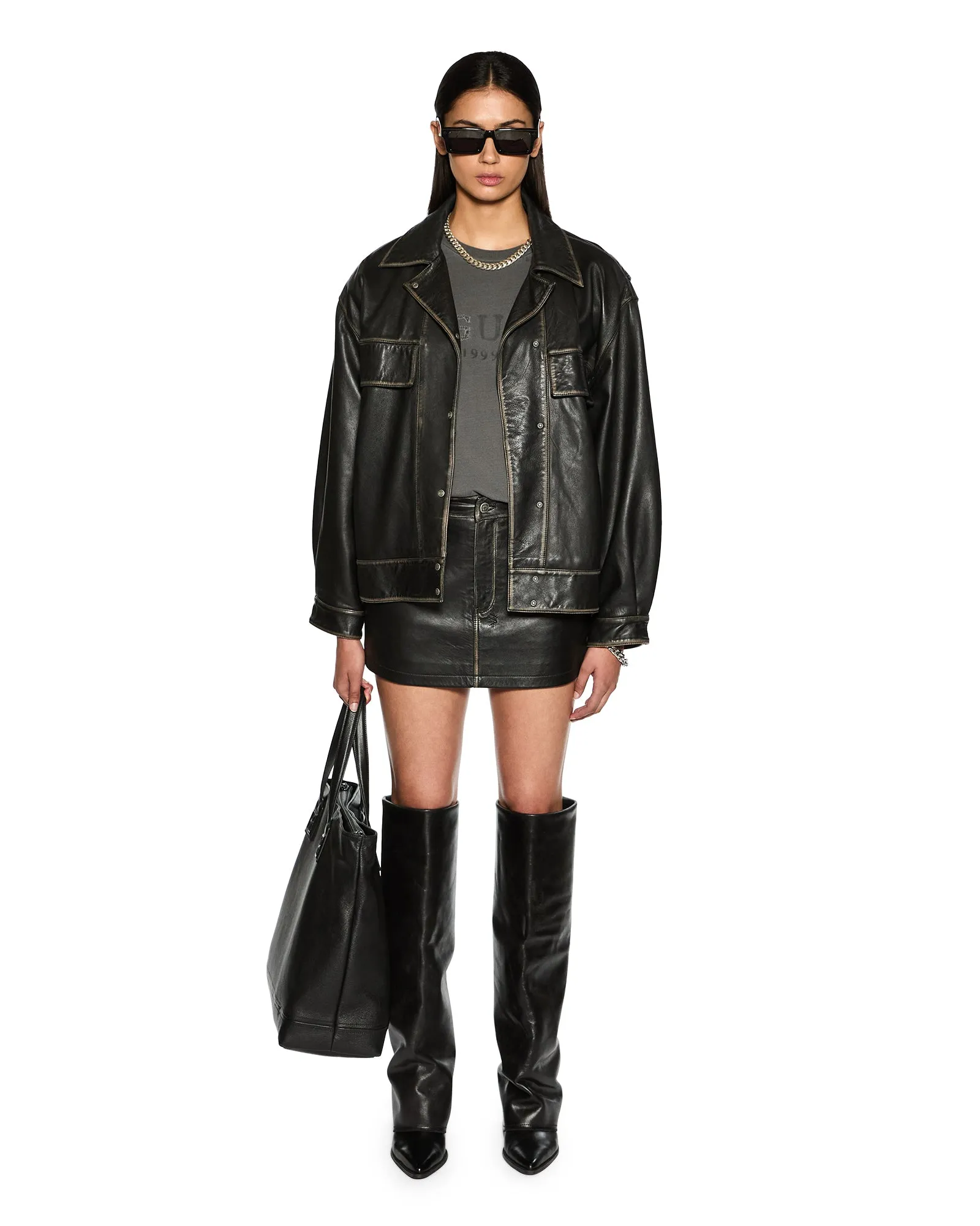 High Shine Gentle Wear LOW RIDER MINI AGED BLACK