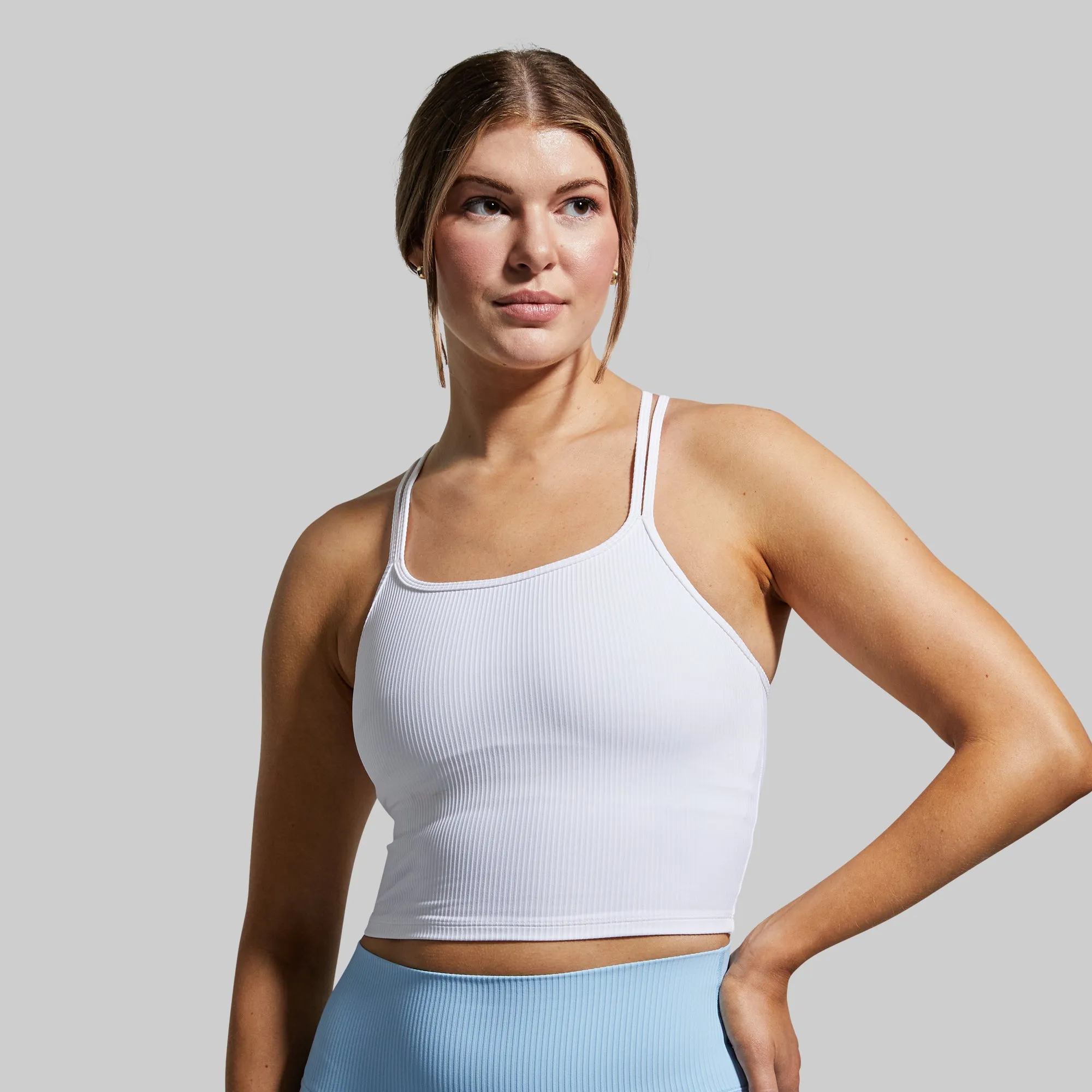 Stretchy Closure Limitless Sports Bra (White)