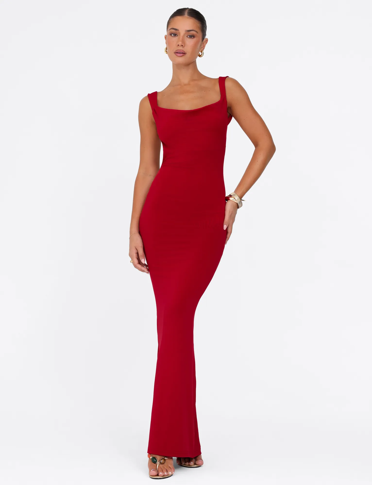 MORANA MAXI DRESS - RED Natural Wrap