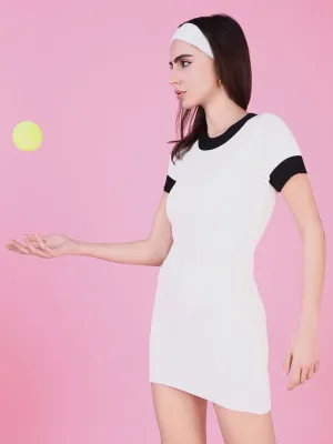 Soft Appeal Women's White Solid Bodycon Dress