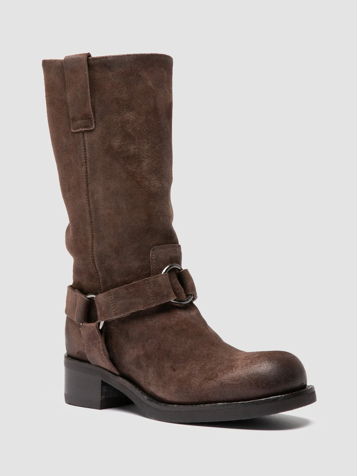 Dressy look DANA 004 - Brown Suede Pull-On Boots