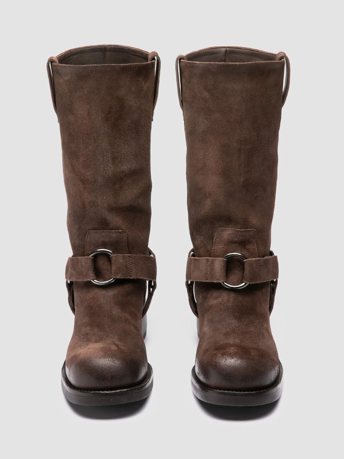 DANA 004 - Brown Suede Pull-On Boots Durable Build