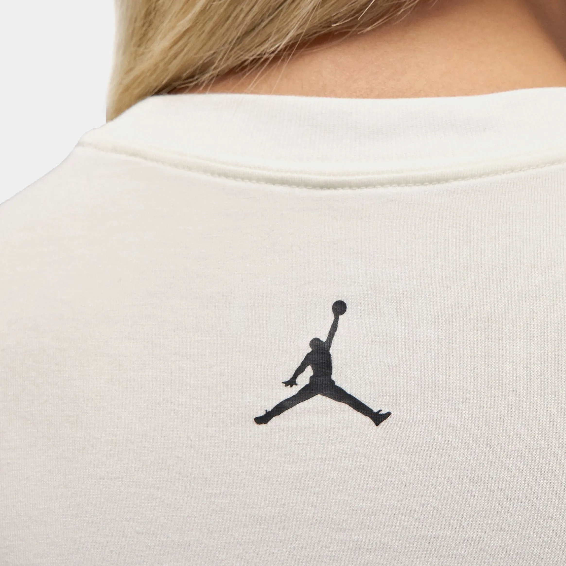 MJ Necklace Graphic Womens Short Sleeve Shirt (White/Gold) Calm Ease Day Off