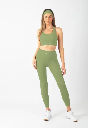 Moisture Wicking Fabric Serenita Leggings (Olive)