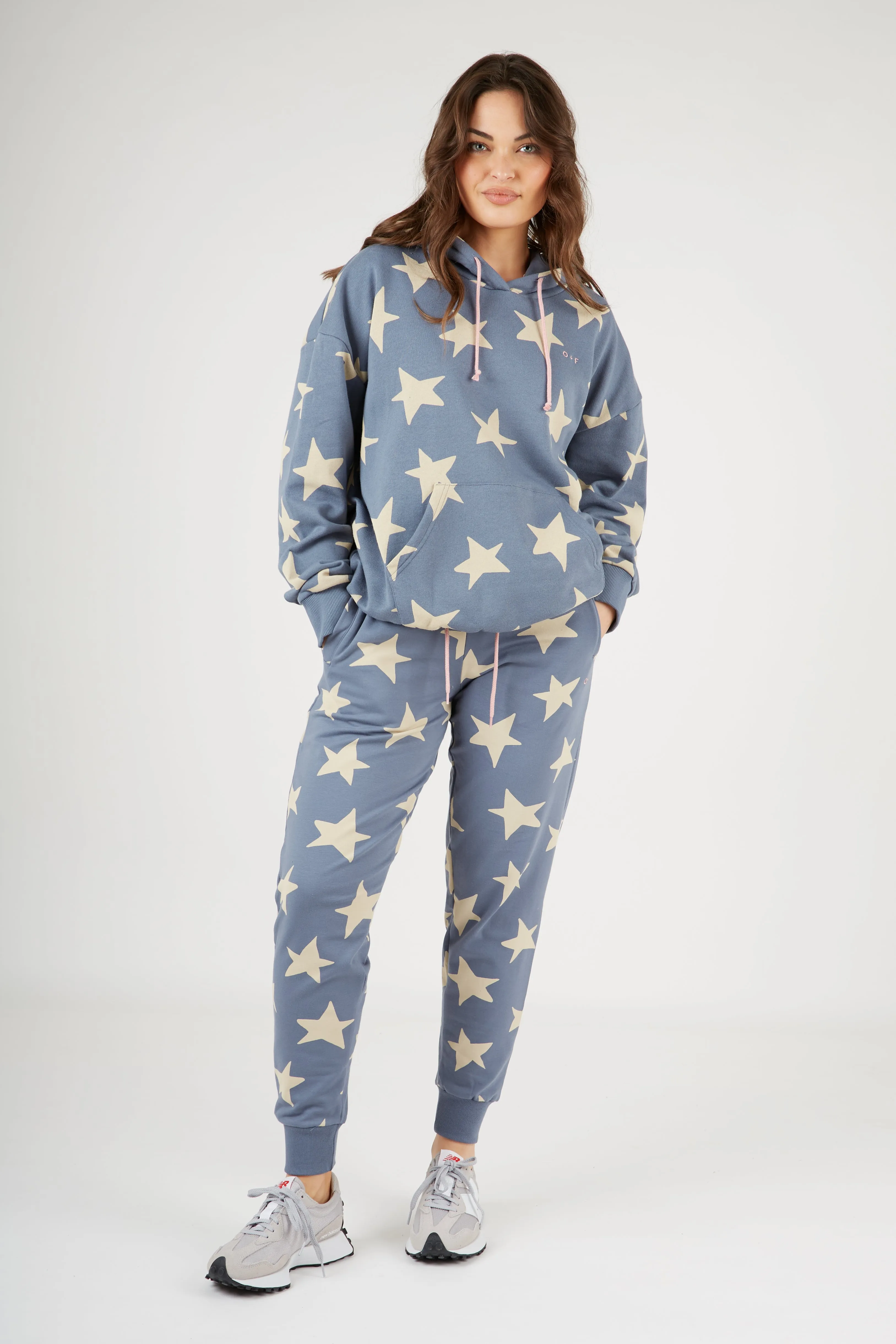 O&F Star Print Joggers Chic Fit