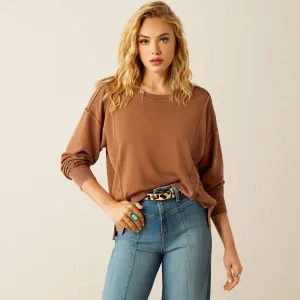 hot weather wear Ariat Women's Willow Sweatshirt in Toffee