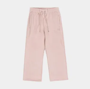 NSW Flight Fleece Open Hem Womens Pants (Pink/White) Ultra Soft Blend Breathable Material