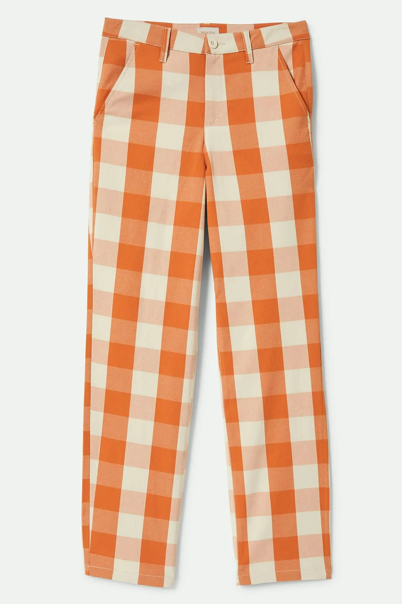 Bedford Pant - Tangerine Gingham OrganicCottonBlend