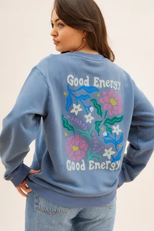 Fashionable Vibes V-Neck O&F Good Energy Sweatshirt