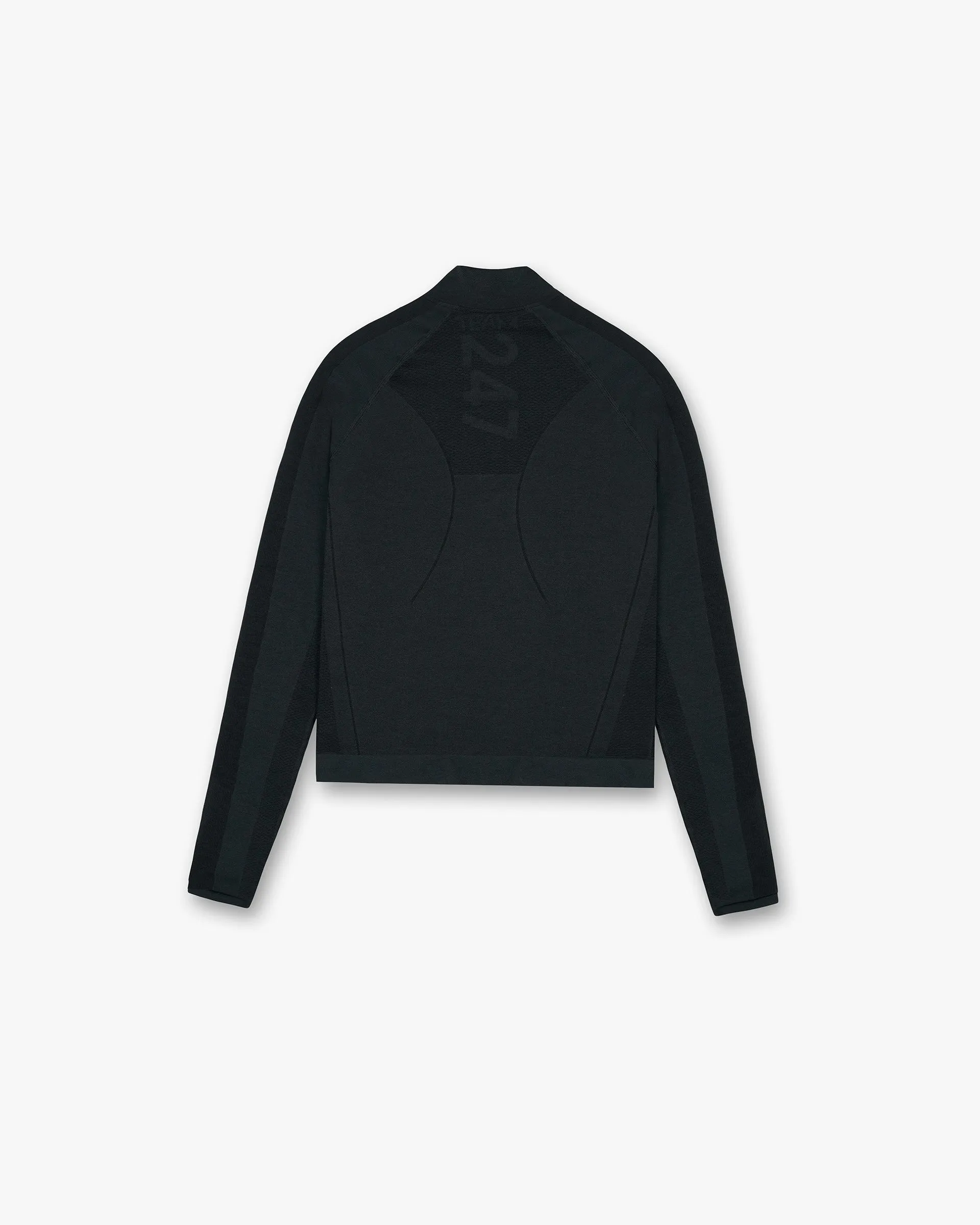247 Sculpt Seamless Quarter Zip Jacket - Black Cozy Design