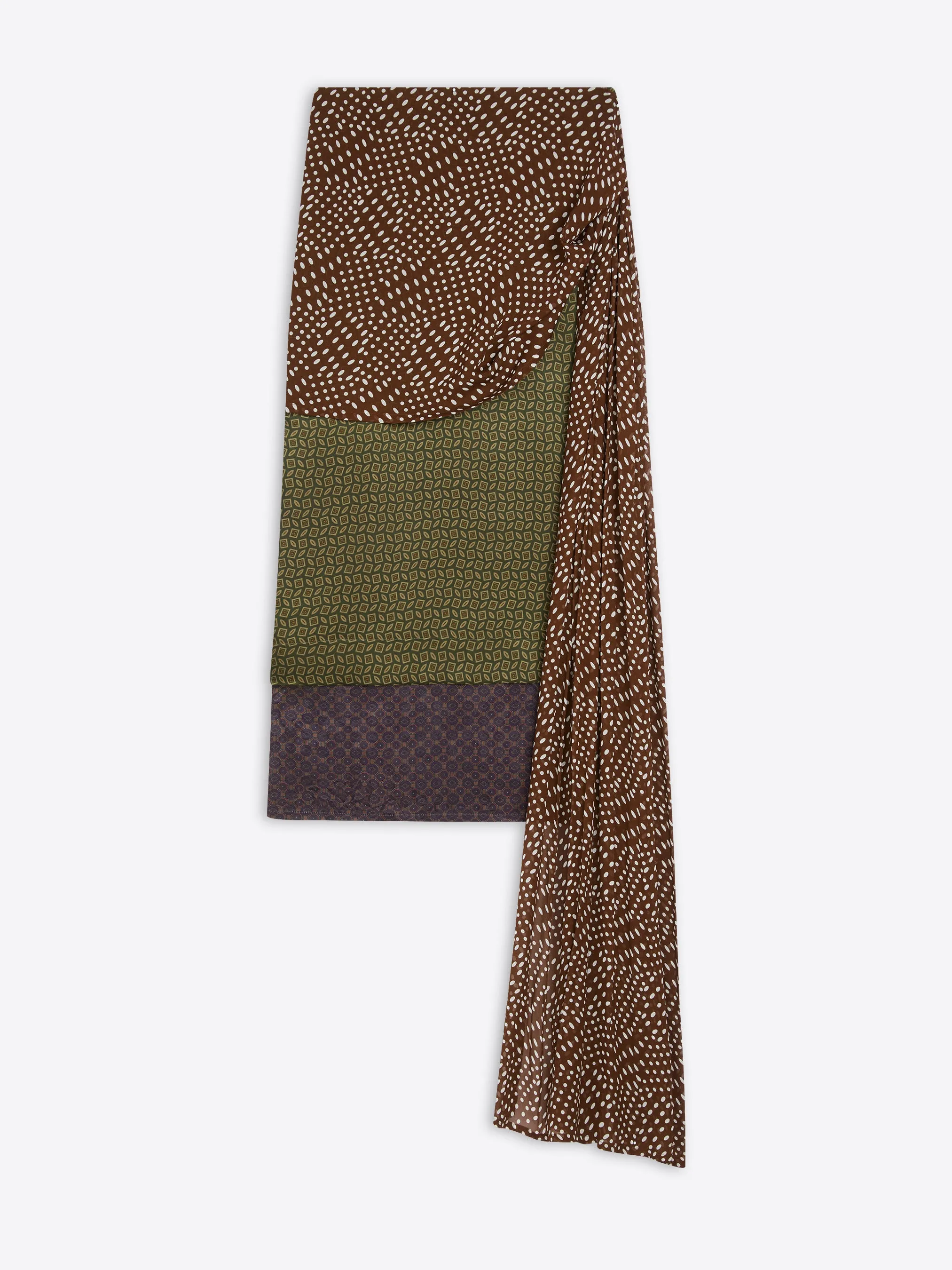 Draped silk satin skirt Senior Style