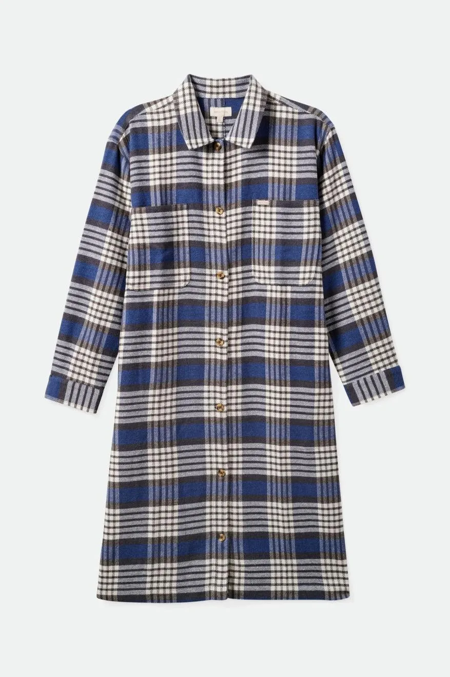 Secure Chest Pocket UV protection layer Ashby Duster - Washed Navy