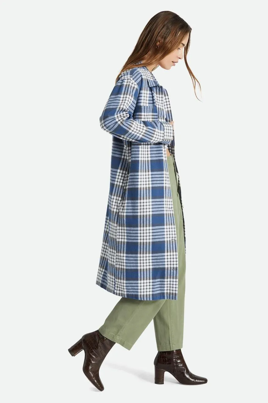 Light Reflectivity Trim Ashby Duster - Washed Navy