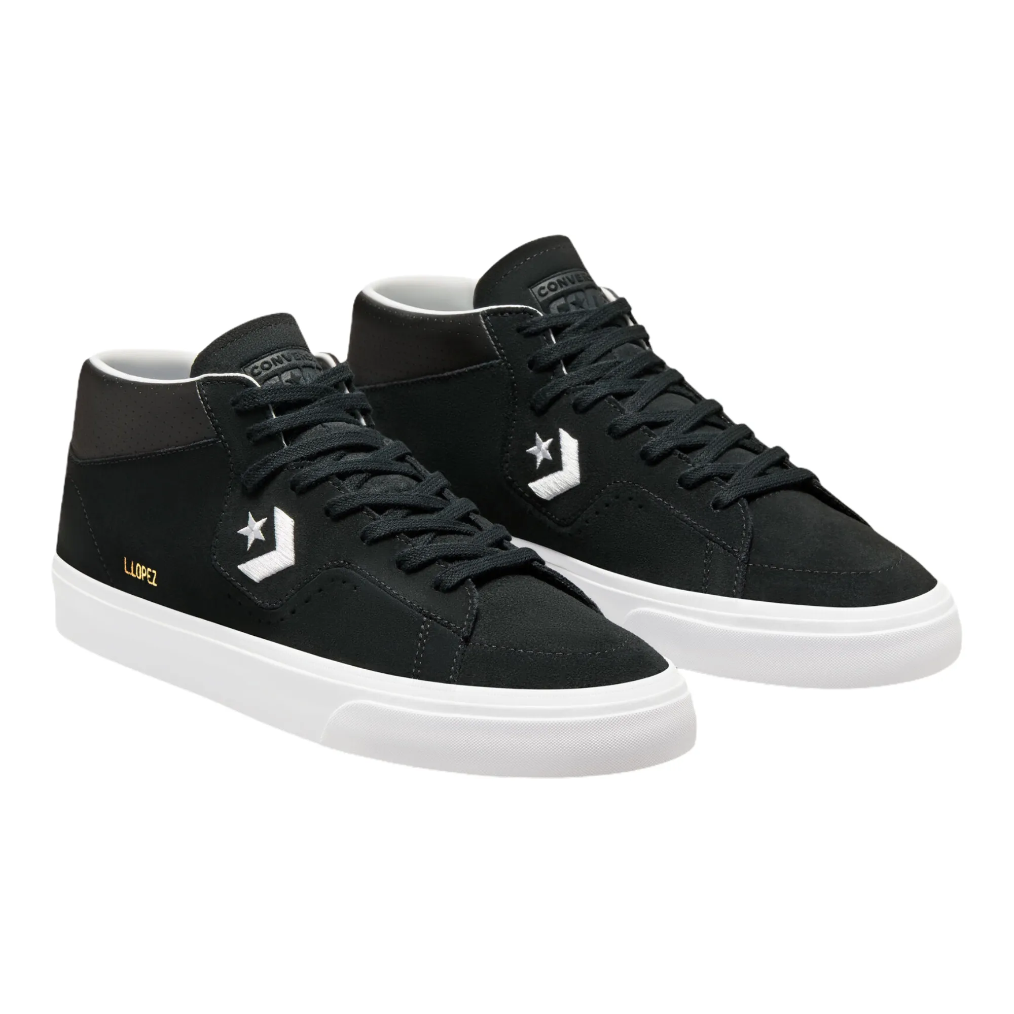 Converse CONS Louie Lopez Pro Mid Black/White Traction Control Travel Ready