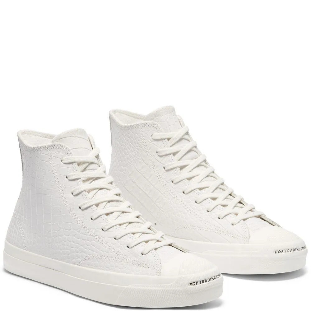 Skater Chic Hard Support Converse CONS x Pop Trading Jack Purcell Pro Hi Egret/Black
