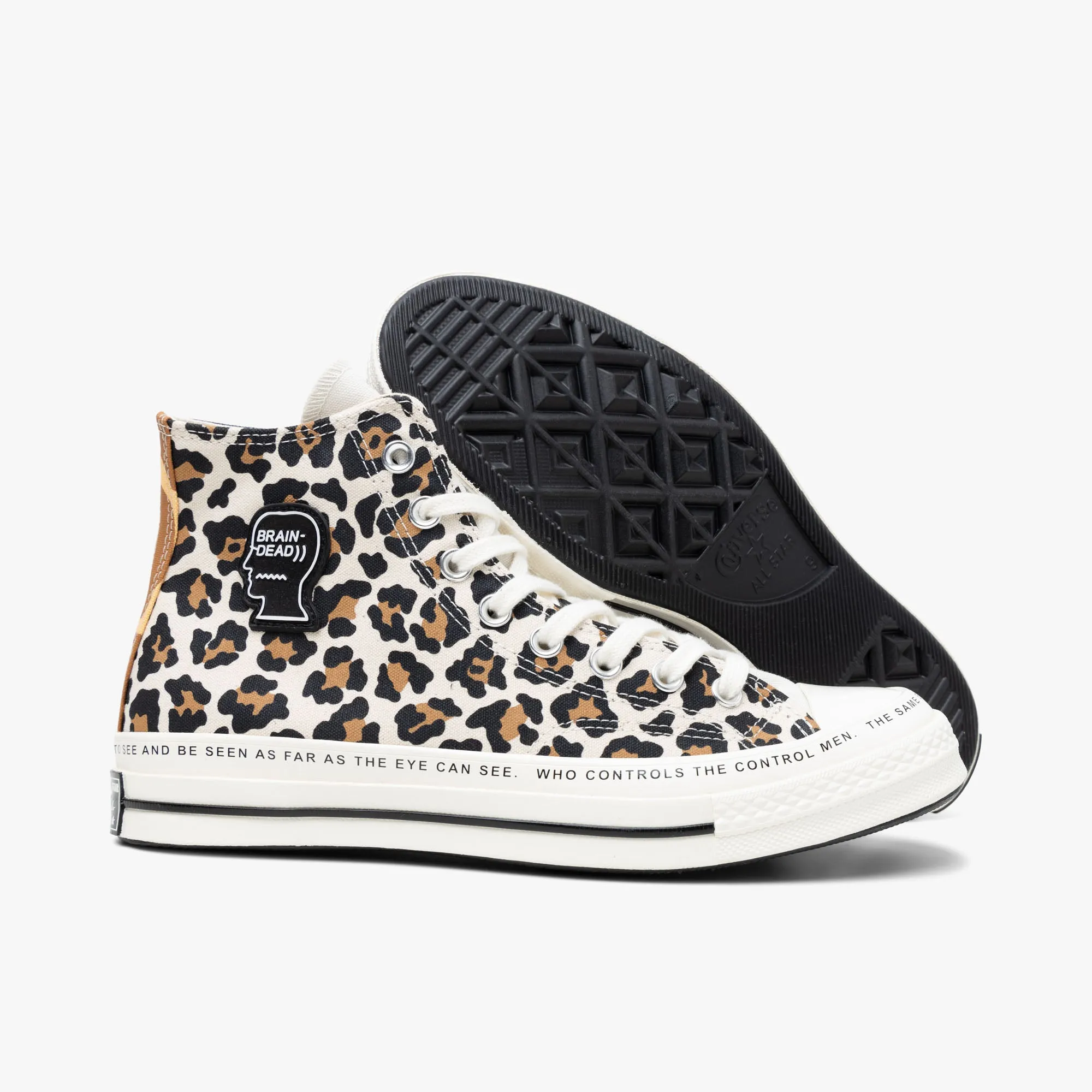 Converse x Brain Dead Chuck 70 Hi Egret / Black - Multi Drill Step Bootie Style