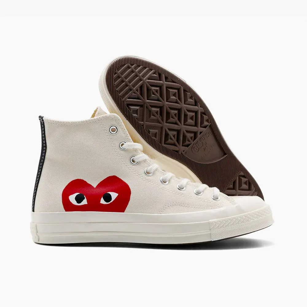 Converse x COMME des GAR?ONS PLAY Chuck Taylor Hi / Beige Fog Jog Minimalist